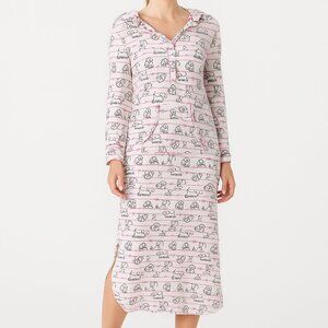 Comfortwear by Cuddle Duds Women's Maxi Hooded Lounger Granny Gown Size Med